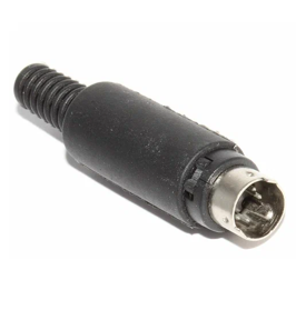Купить Штекер на кабель S-Video (S-VHS) mini DIN 4 контактов пластик в Челябинске