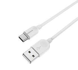 Купить Кабель USB - TYPE-C Borofone BX14 2А (2 метра) Белый в Челябинске