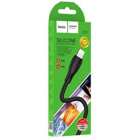 Купить Кабель USB - TYPE-C HOCO X61 3А (1 метр) Черный СИЛИКОН в Челябинске
