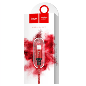 Купить Кабель USB - Lightning (iPhone) HOCO X14 2А (1 метр) красный в Челябинске
