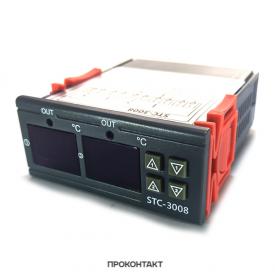 Купить Термостат (термореле) STC-3008 2 канала ( -55 до +120℃)  220V 10A 85х75х35мм в Челябинске