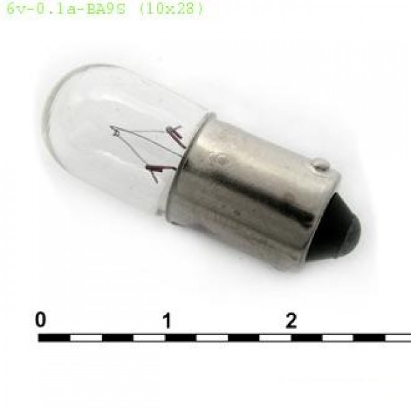 Купить Лампа накаливания 6V-0.1A-BA9S 10x28 в Челябинске