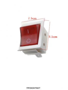 Купить Переключатель KCD4-102N on-off 15A 250V (3 контакта) белый/красный в Челябинске