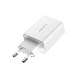 Купить Зарядное устройство 1*USB BOROFONE BA21A 3A быстрая зарядка QC3.0 Белый в Челябинске