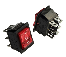 Купить Переключатель KCD4-203N ON-OFF-ON 30A 250V (6 контактов) красный в Челябинске
