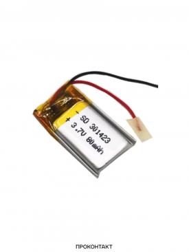 Купить Аккумулятор литий-полимерный 3.0*14*23 301423 (3.7В, 80mah) в Челябинске