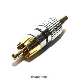 Купить Штекер RCA (тюльпан) металл, SZC-0218 / RP-213 черный в Челябинске