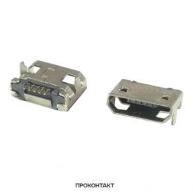 Купить Гнездо micro-USB 5конт smd (нижнее крепление, 2 крепежа в плату 7.2мм) тип1 в Челябинске