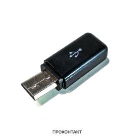 Купить Штекер micro-USB в корпусе с каб. вводом черный в Челябинске