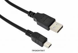 Купить Кабель Mini USB - USB-Am 0.5А (3 метра) Черный в Челябинске