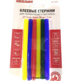 Купить Клеевые стержни d=7,4 мм, L=100 мм, цветные (упак. 12 шт. ) в Челябинске