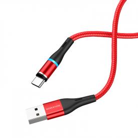 Купить Кабель USB - TYPE-C BOROFONE BU16 3А (1 метр) Красный магнитный в Челябинске