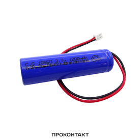 Купить Аккумулятор литий-ионный 18650 1200mAh 3.7V с разъемом XH2.54 в Челябинске