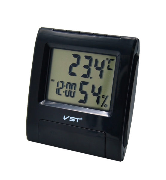 Купить Термометр-гигрометр-часы-будильник VST-7090S черный в Челябинске