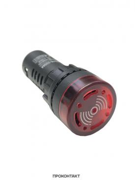 Купить Индикатор светозвуковой AD16-22SM Ø22 12V красный LED в Челябинске