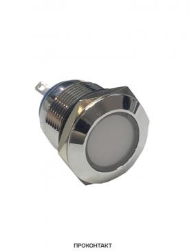 Купить Индикатор металл Ø19 220В белый LED в Челябинске