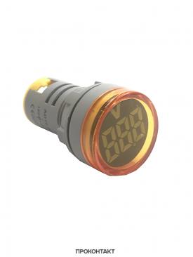 Купить Вольтметр цифровой DMS-132 22мм 20-500VAC желтый в Челябинске