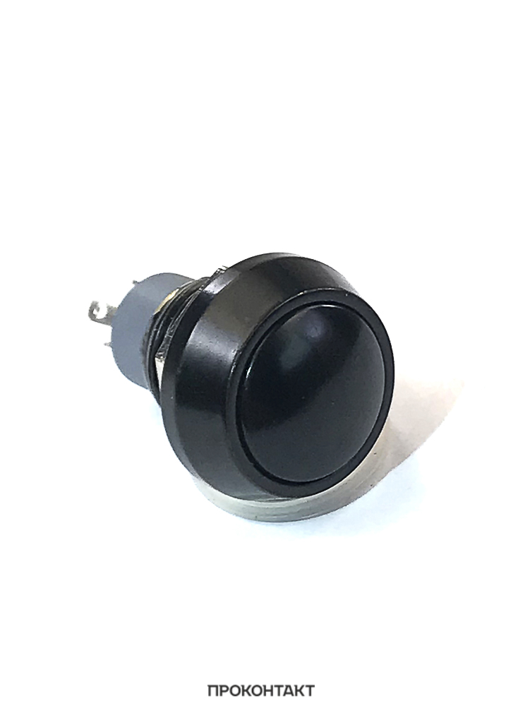 Купить Кнопка антивандальная d=12мм без фиксации TD-986 черный (2A 36VAC) в Челябинске