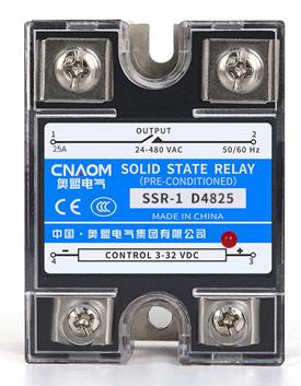 Купить Твердотельное реле CNAOM SSR-25DA D4825 (управление 3-32VDC, контроль 24-480VAC) в Челябинске