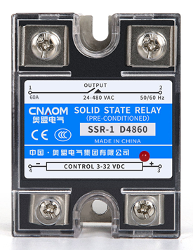 Купить Твердотельное реле CNAOM SSR-60DA D4860 (управление 3-32VDC, контроль 24-480VAC) в Челябинске
