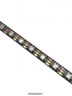 Купить Светодиодная лента WS2812B (адресная) 60св/м 5V защищенная RGB черная основа цена за 1метр в Челябинске