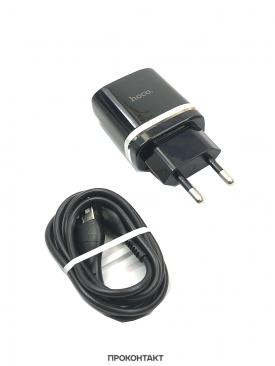 Купить Зарядное устройство 1*USB HOCO CS12A 3A быстрая зарядка QC3.0 + кабельTYPE-C Черный в Челябинске