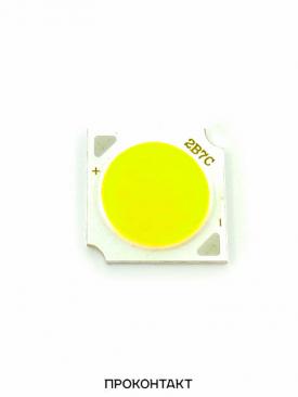 Купить Светодиод мощный COB  7W 21-24V 300mA 3000K 13*13мм в Челябинске
