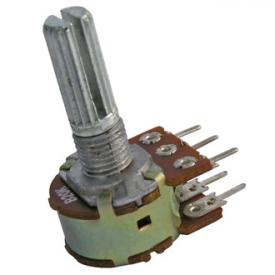 Купить Резистор 16K2 2x500R шлиц (переменный резистор) Купить Резистор 16K2 2x500R шлиц (переменный резистор) в Челябинске