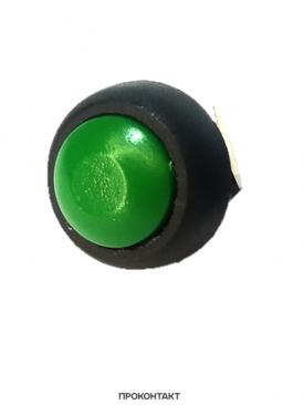 Купить Кнопка D12мм 250V 1А (2с) OFF-(ON)  Б/Фикс  зеленая  Micro в Челябинске
