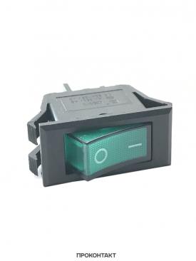 Купить Переключатель KCD3-2-101N ON-OFF 15A 250V (3 контакта) 16*32мм зеленый в Челябинске