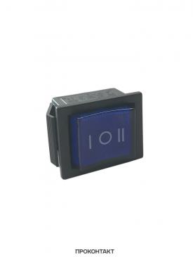 Купить Переключатель KCD4-203N ON-OFF-ON 15A 250V (6 контактов) синий в Челябинске