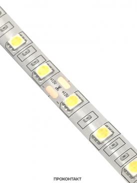 Купить Светодиодная лента 5050 60св/м 12V защищенная белая теплая 14.4Вт/м (отрезок 1 метр) в Челябинске