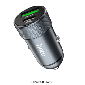 Купить Зарядное устройство в гнездо прикуривателя USB + PD27W HOCO Z32B быстрая зарядка QC3.0 4.5A в Челябинске