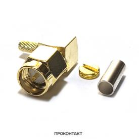 Купить Разъем SMA штекер с внутр. резьбой на кабель RG-174 угловой в Челябинске