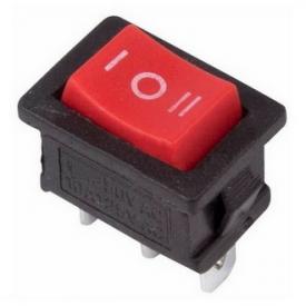 Купить Переключатель KCD1-103 ON-OFF-ON (3 контакта) красный в Челябинске