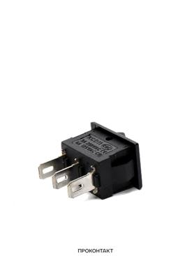 Купить Переключатель KCD5-102 KCD11 on-on 3A 250V (3 контакта) черный медные ножки в Челябинске
