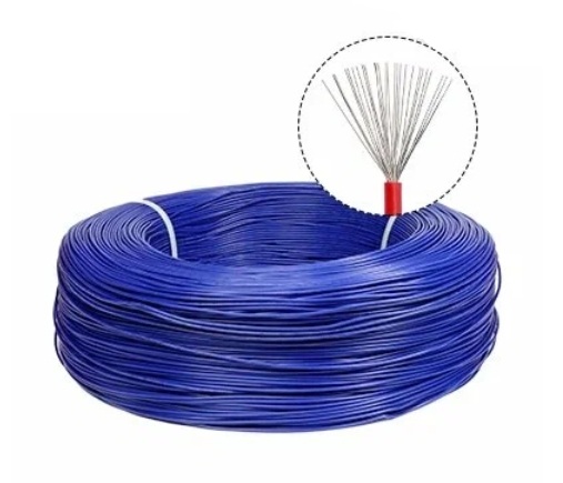 Провод UL1007 24AWG (0.2мм², луженая медь) синий (на отрез, цена за 1 метр)