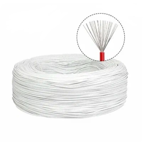 Провод UL1007 28AWG (0.08мм², луженая медь) белый (на отрез, цена за 1 метр)