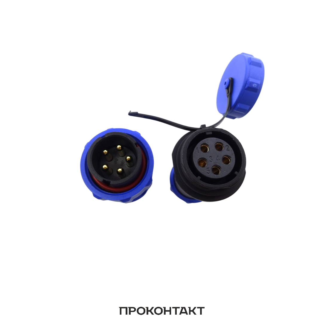 Купить Разъем герметичный SZC21 SP21-5D 5P-F-M 5 контактов в Челябинске