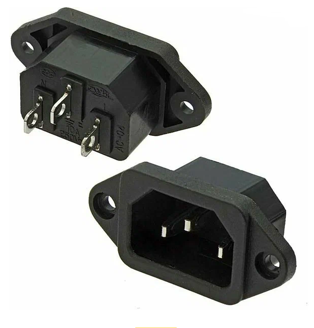 Купить Сетевой разъем AC-016 AC-04 черный медные ножки в Челябинске