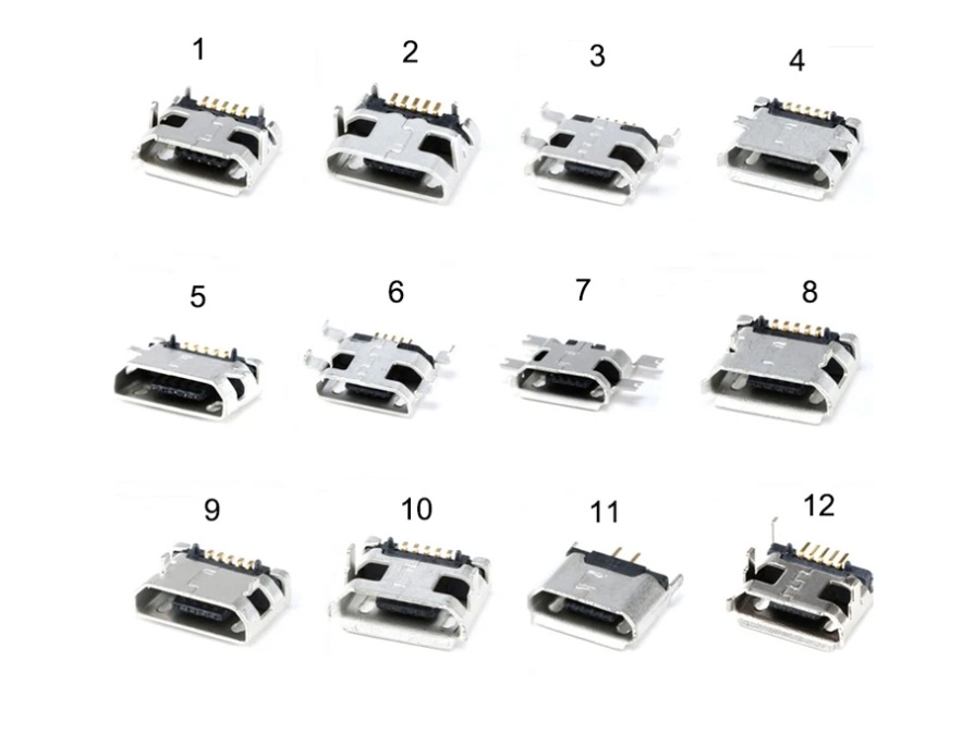 Купить Набор гнезд micro-USB 60 штук (12 видов по 5 штук) в Челябинске