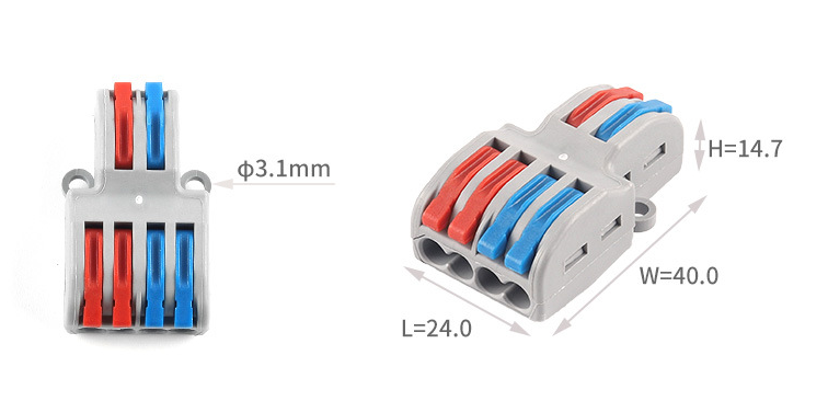 Купить Клеммник проходной двухполюсный 2+4 SPL-42 в Челябинске