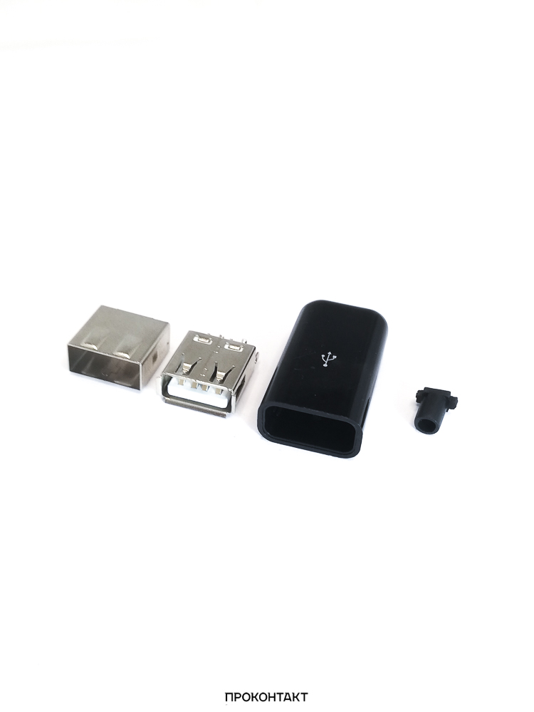 Купить Гнездо USB2.0 в черном корпусе в Челябинске