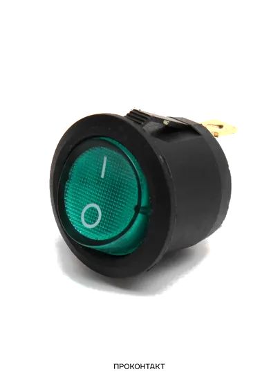 Купить Переключатель KCD1-05N ON-OFF 6A 250V (3 контакта) зеленый в Челябинске