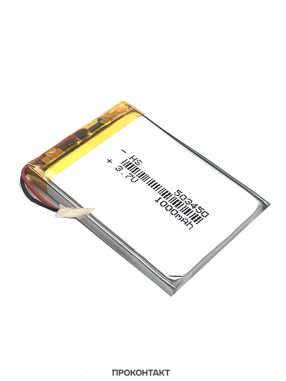 Купить Аккумулятор литий-полимерный 5.0*34*50 503450 (3.7В, 1000mah) в Челябинске