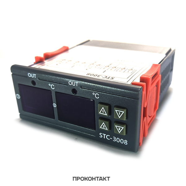Купить Термостат (термореле) STC-3008 2 канала ( -55 до +120℃)  220V 10A 85х75х35мм в Челябинске