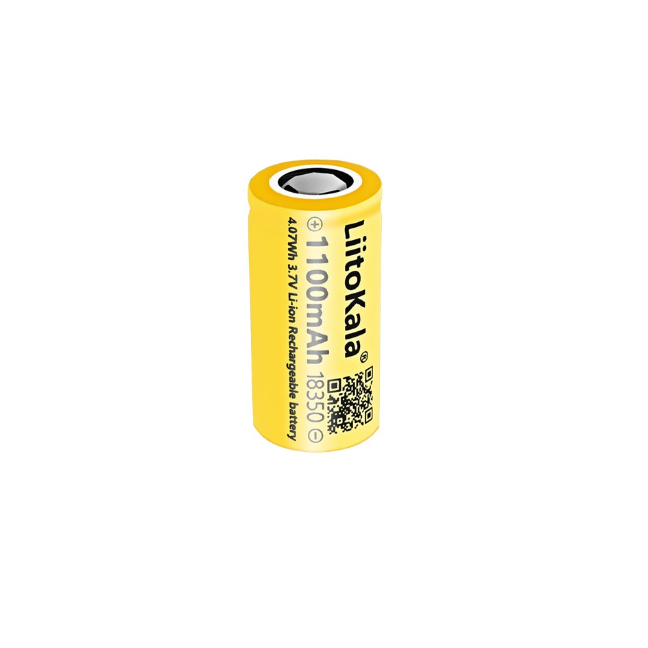 Аккумулятор литий-ионный 18350 1100mAh 3.7V LiitoKala (18x35мм) (факт. 1100мАh)