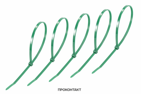 Купить Хомут nylon 4.8х400 зеленый (25шт) REXANT в Челябинске