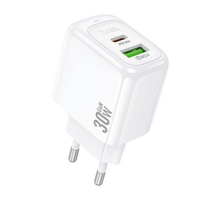 Купить Зарядное устройство USB + PD30W HOCO CS55A 3A быстрая зарядка QC3.0 Белый в Челябинске