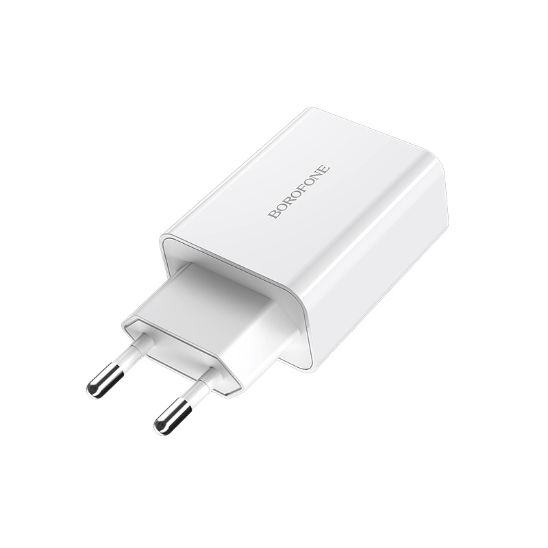 Купить Зарядное устройство 1*USB BOROFONE BA21A 3A быстрая зарядка QC3.0 Белый в Челябинске